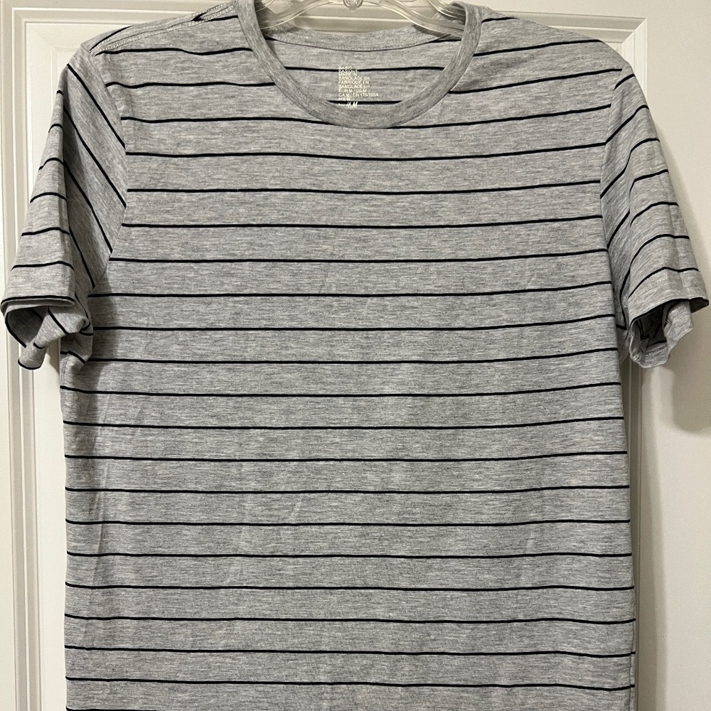 Gray w Black Stripes T-Shirt